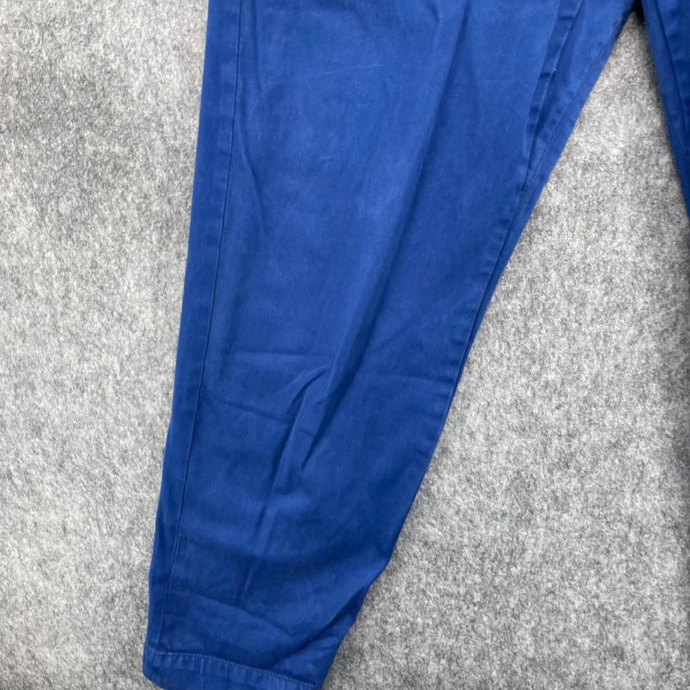 J.Crew Selvedge Officer Chino Pants Mens 36x32 Straight Fit Blue Cotton